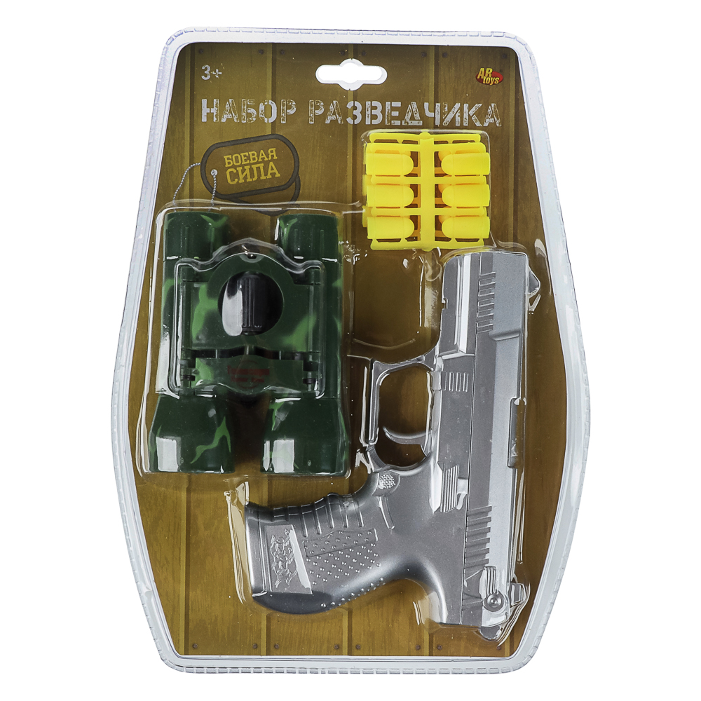 Набор "Боевая сила" Abtoys, пистолет, бинокль, 12 пуль, арт.№ 261-830