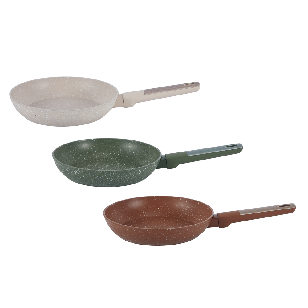 Сковорода литая тм SATOSHI Сенса, d24см, антипригарное покрытие мрамор, индукция, 2 цвета, арт.№ 846-790