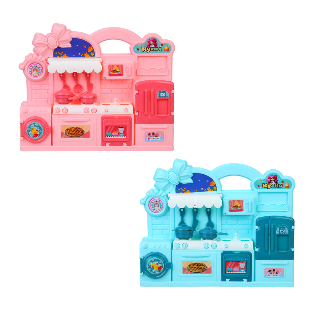 ИГРОЛЕНД Мебель для кукол, кухня с акс., PP, ABS, 21х4,5х16,5 см, арт.№ 278-117