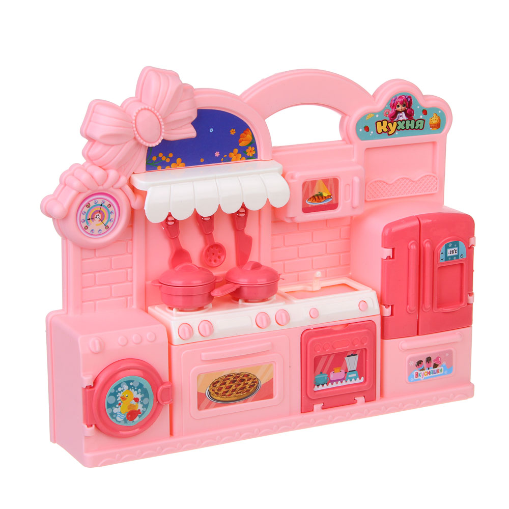 ИГРОЛЕНД Мебель для кукол, кухня с акс., PP, ABS, 21х4,5х16,5 см, арт.№ 278-117