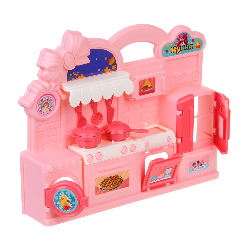 ИГРОЛЕНД Мебель для кукол, кухня с акс., PP, ABS, 21х4,5х16,5 см, арт.№ 278-117