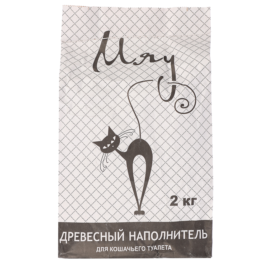 Наполнитель древесный для лотков домашних питомцев Мяу 2 кг, арт.№ 273-463