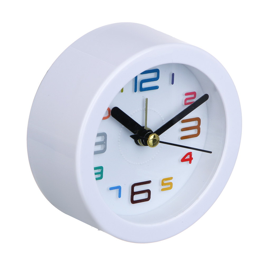 LADECOR CHRONO Будильник, 8,5x8,5x3,5 см, пластик, 1хАА, цвет белый, арт.№ 529-330