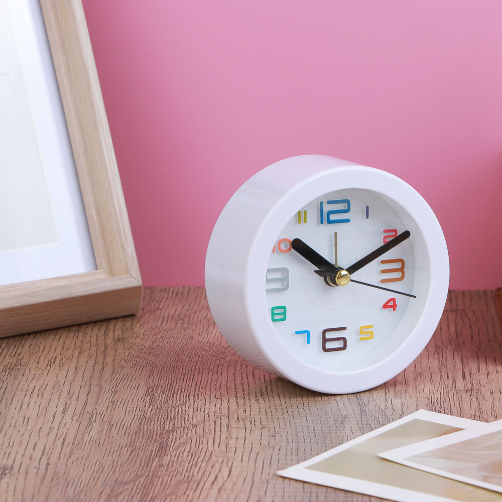 LADECOR CHRONO Будильник, 8,5x8,5x3,5 см, пластик, 1хАА, цвет белый, арт.№ 529-330