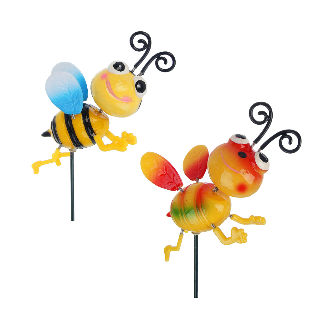 Фигурка на стержне "Пчела" тм INBLOOM, 13х10х60см, пластик, металл, арт.№ 153-209