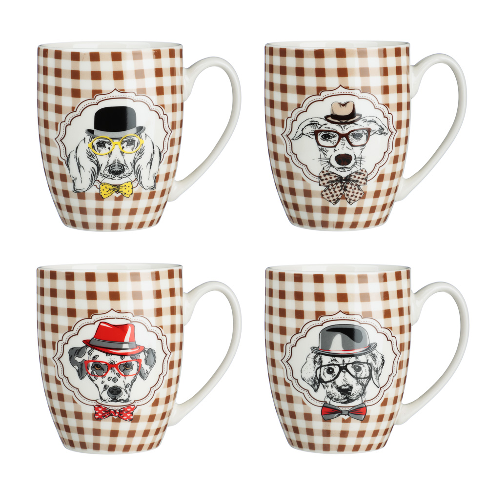 MILLIMI Кружка Собачки, 350мл, фарфор, 4 дизайна — купить в МПР MILLIMI Кружка Собачки, 350мл, фарфор, 4 дизайна, арт.№ 806-349