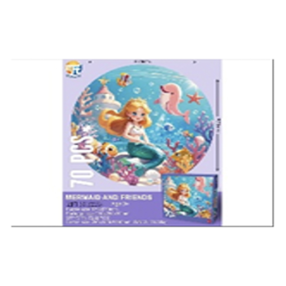 Пазлы детские 70 деталей в ассортименте, картон, арт.№ 898-028