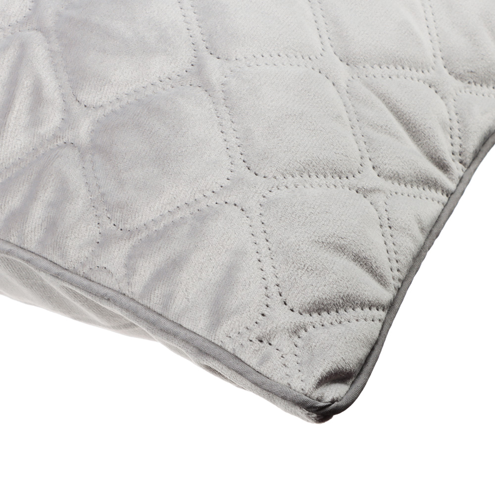 BY COLLECTION Чехол для подушки с кантом, 50х50см, 100% полиэстер, серый, арт.№ 497-076