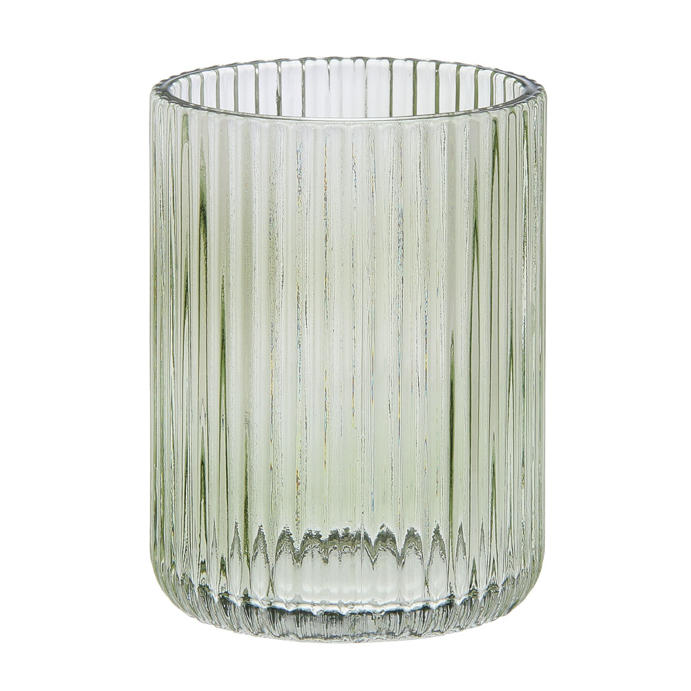 Стакан для ванной комнаты тм VETTA Ингрид, стекло, зеленый, 7х7х9,5см, арт.№ 463-608