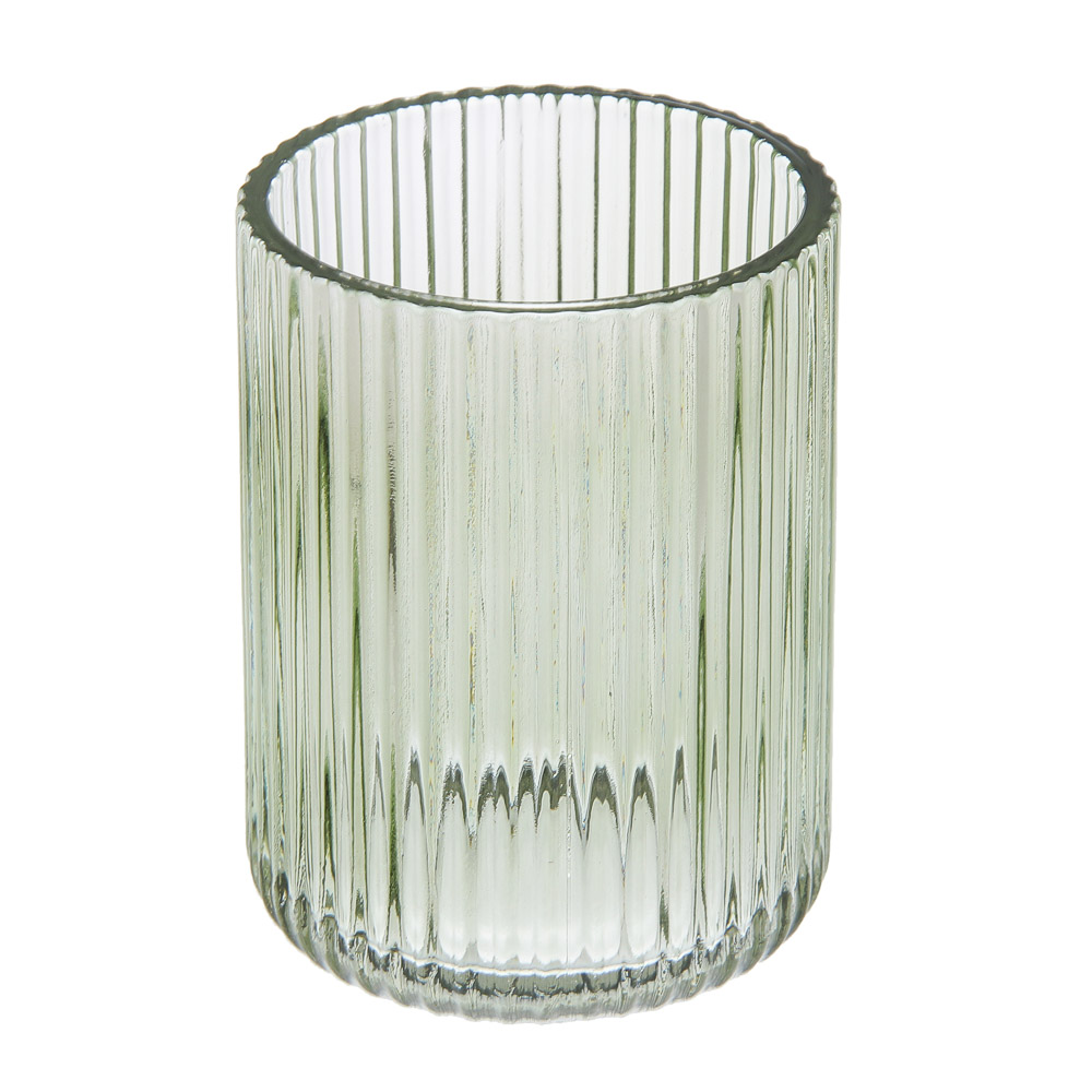 Стакан для ванной комнаты тм VETTA Ингрид, стекло, зеленый, 7х7х9,5см, арт.№ 463-608