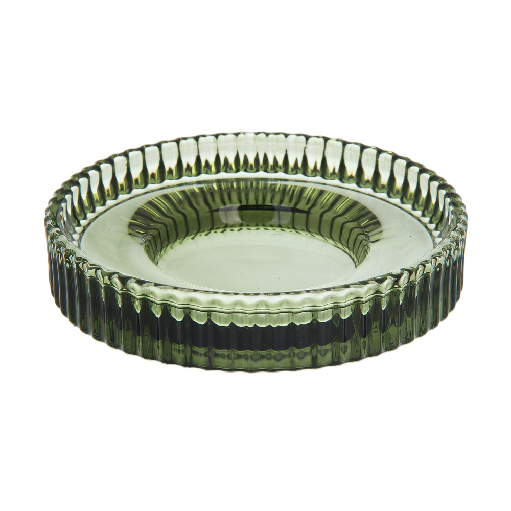 Мыльница тм VETTA Ингрид, стекло, зеленый, 10x10x2,2см, арт.№ 463-609