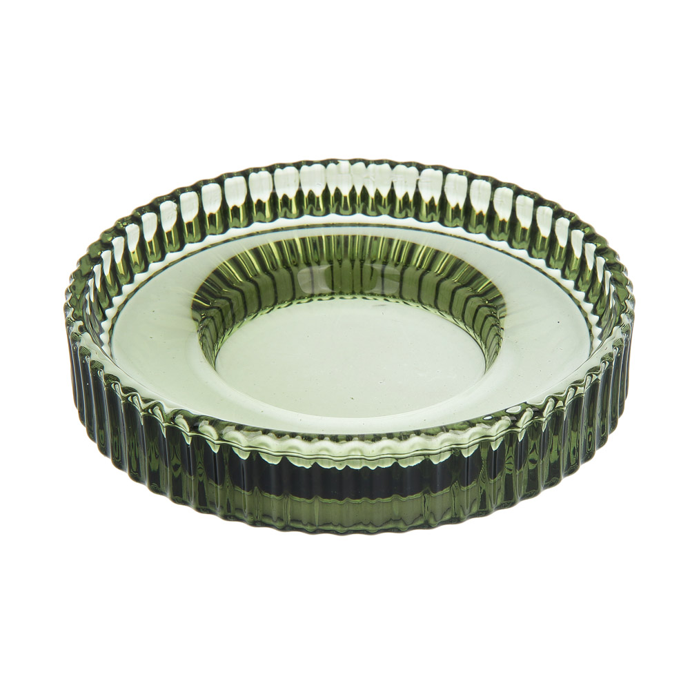 Мыльница тм VETTA Ингрид, стекло, зеленый, 10x10x2,2см, арт.№ 463-609