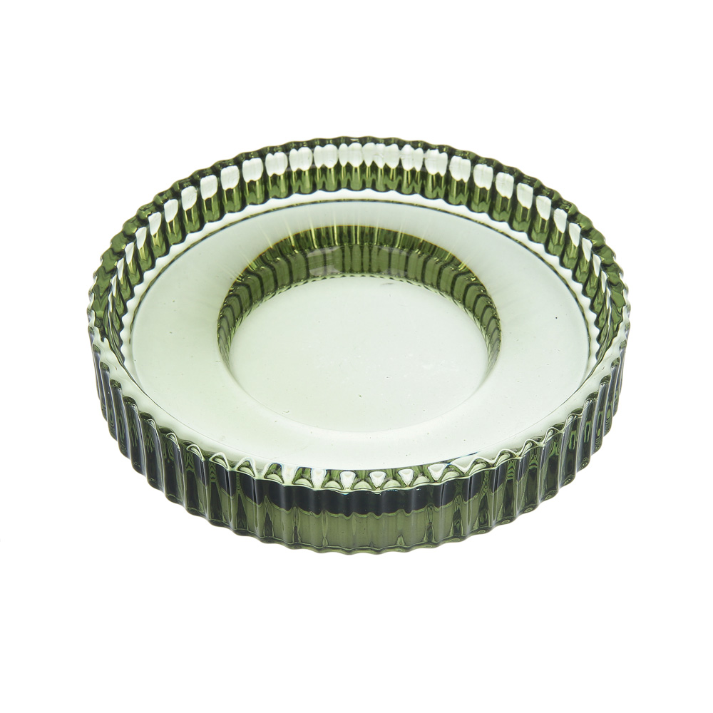 Мыльница тм VETTA Ингрид, стекло, зеленый, 10x10x2,2см, арт.№ 463-609