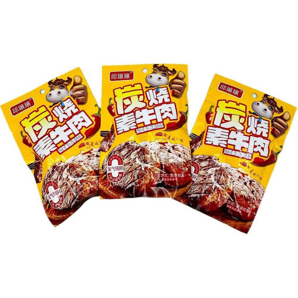 Мясо соевое Qiu Niangniang со вкусом острой жареной говядины, 23 г., арт.№ 347-566