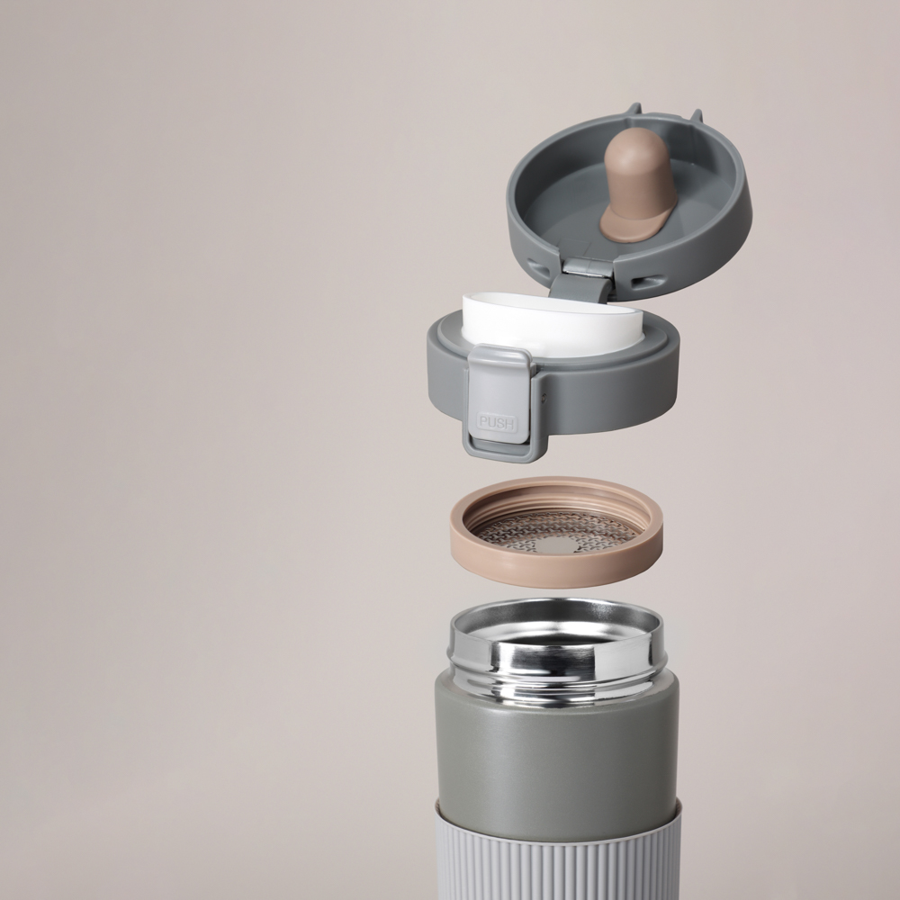 SATOSHI Ассара Термос-кружка с крышкой на защелке, 380мл, нерж.сталь 18/10, арт.№ 841-019