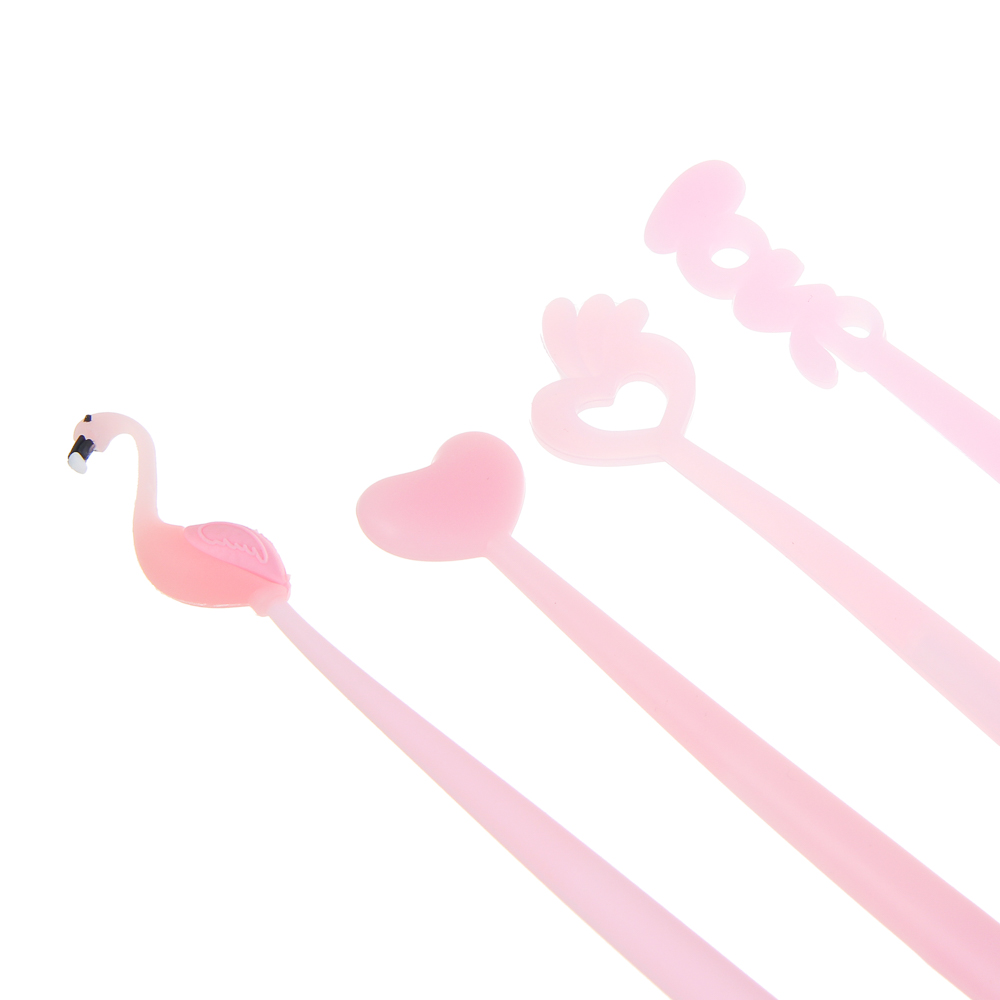 Ручка шариковая синяя, "Нежные истории", гибкий корпус, 4 дизайна, шоу-бокс, арт.№ 591-277