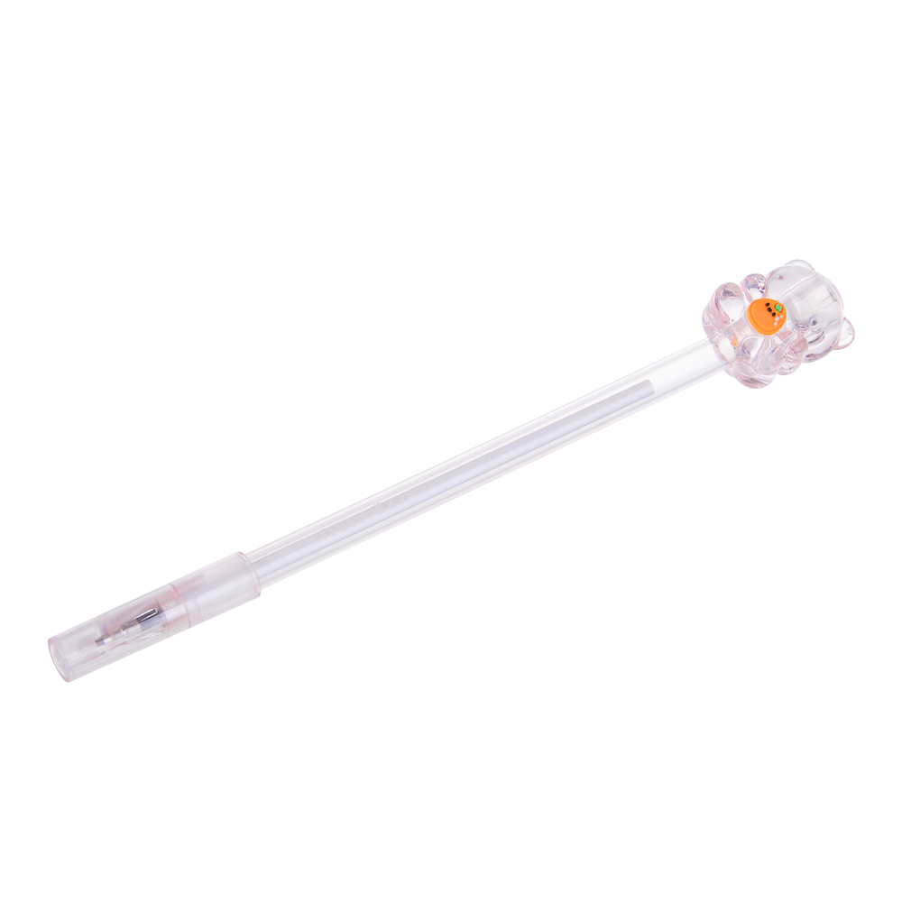 Ручка шариковая синяя, с наконечником в форме акрилового мишки, 4 дизайна, шоу-бокс, арт.№ 591-278