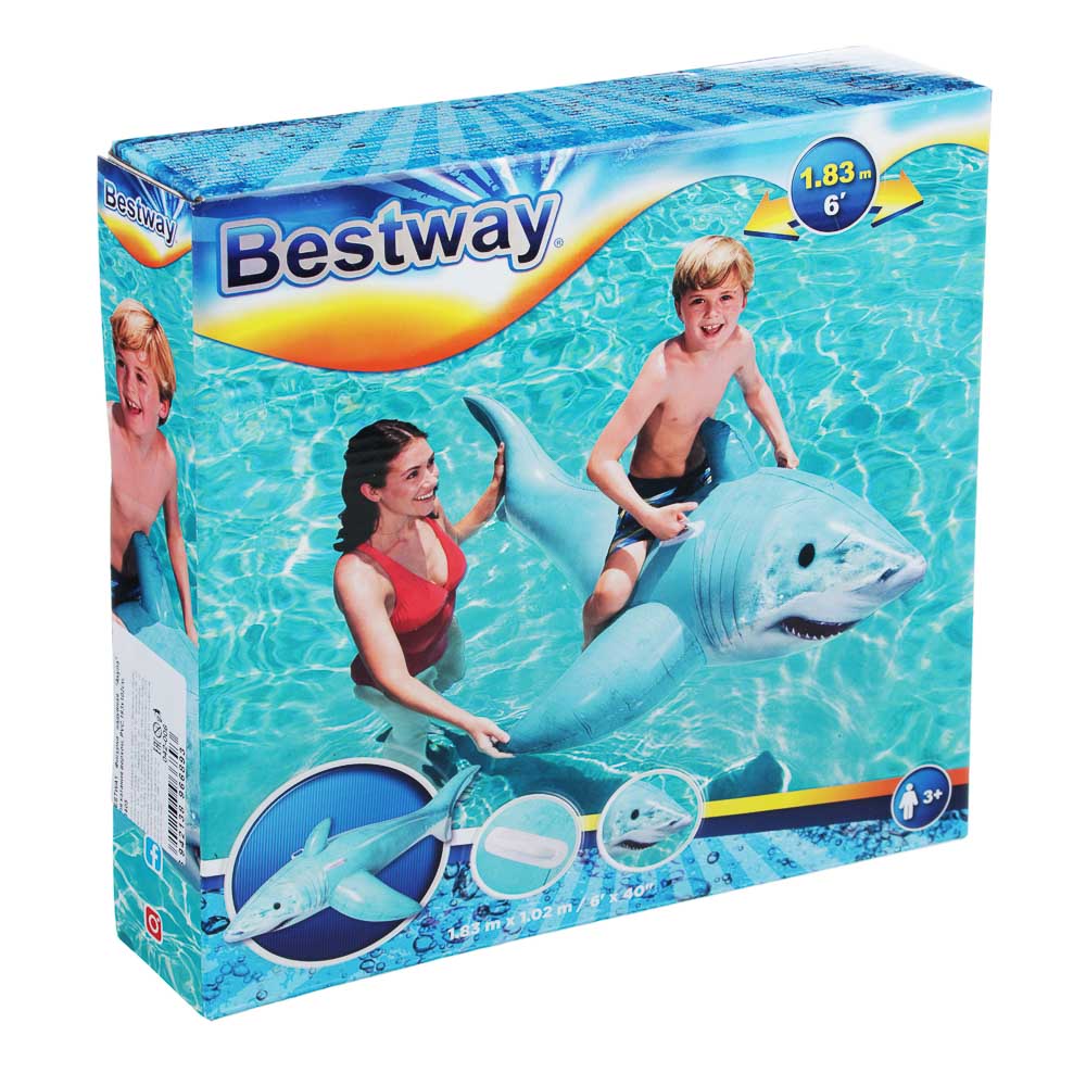 BESTWAY Фигурка надувная "Акула" для катания верхом, PVC,183x102см, 41405, арт.№ 042-006