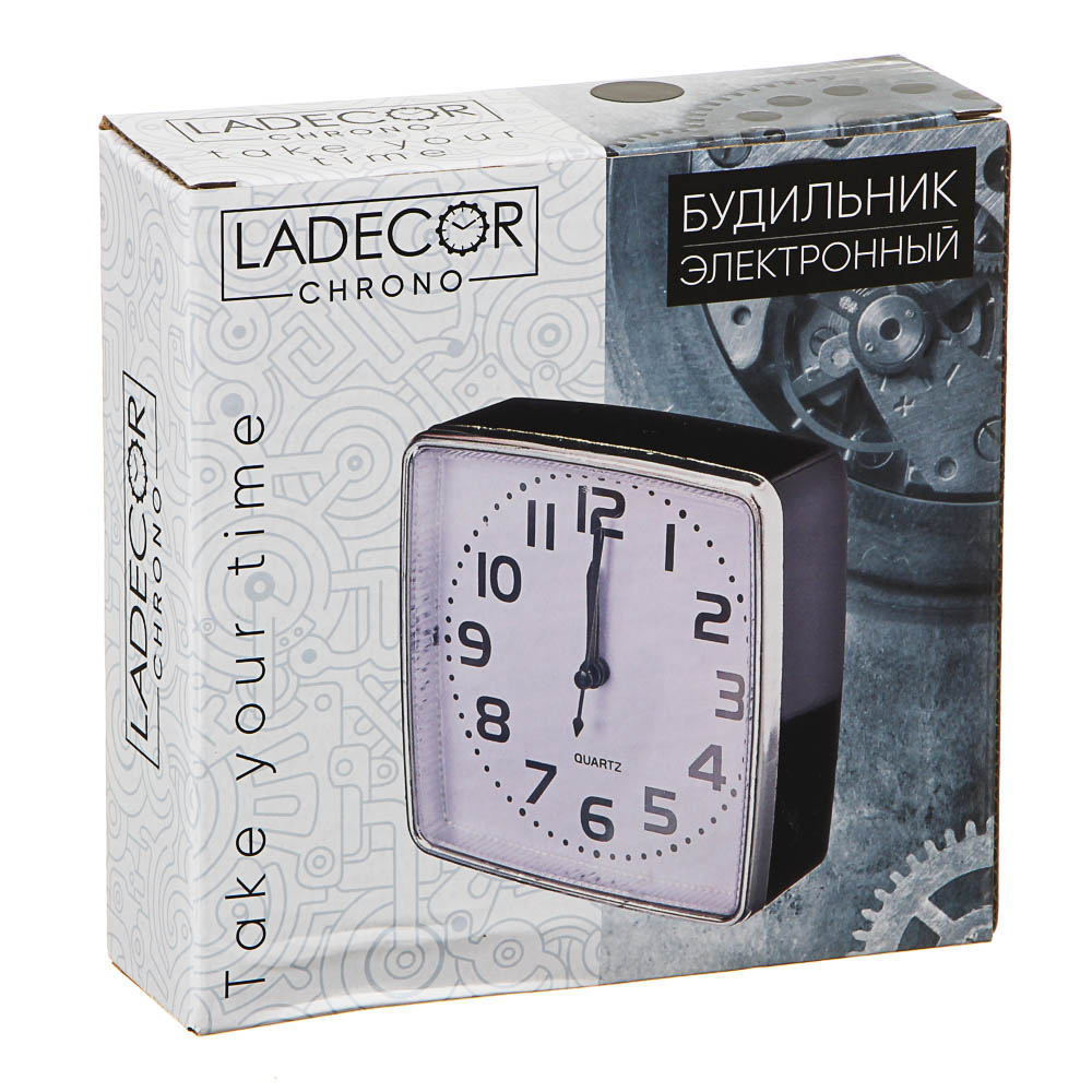 LADECOR CHRONO Будильник электронный "Ностальгия", пластик, 12х12см, 1xАА, арт.№ 581-439
