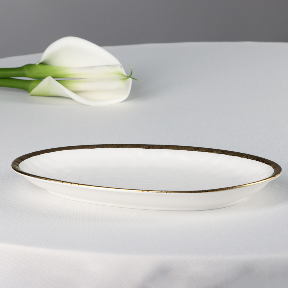 MILLIMI Романс Блюдо овальное, 25,5х14,5х2,5см, фарфор, белый, арт.№ 802-528