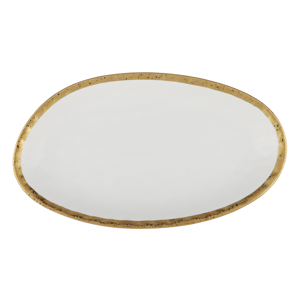 MILLIMI Романс Блюдо овальное, 25,5х14,5х2,5см, фарфор, белый, арт.№ 802-528