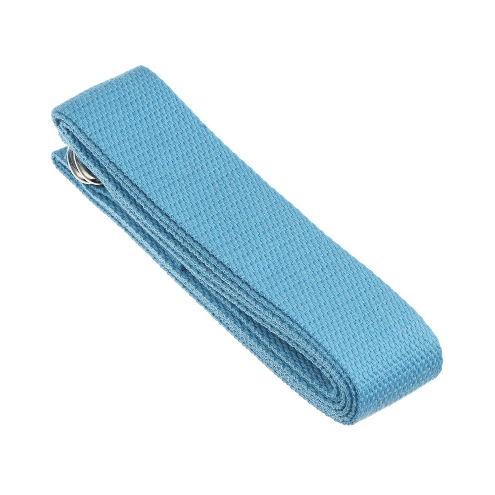 Ремень для йоги, растяжки и пилатеса с кольцами тм BY SPORT, 180x3,8см, хлопок, 5 цветов, арт.№ 093-036
