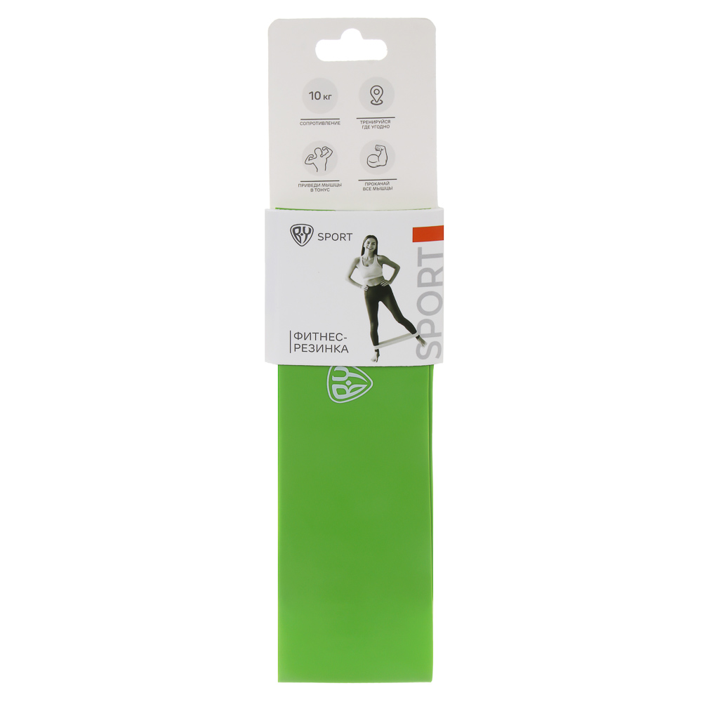 Фитнес-резинка тм BY SPORT, 10кг, 30х5х0,05см, латекс, арт.№ 093-038