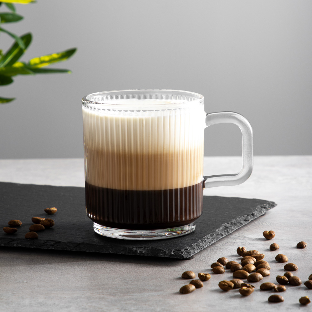 MILLIMI Кружка с рельефным узором, 340мл, стекло, арт.№ 806-174