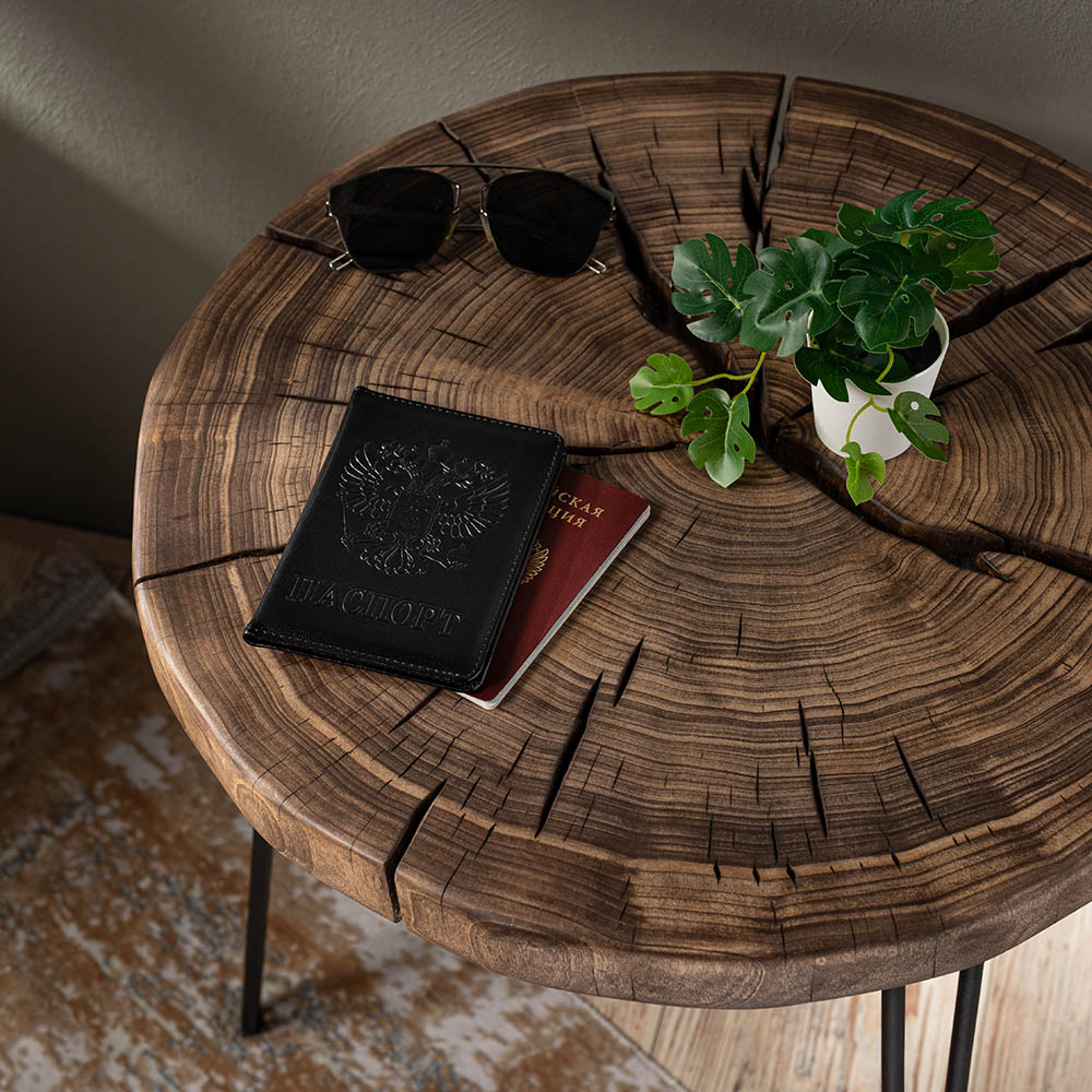 ЮL Обложка для паспорта "Герб", ПУ, 9,7х14см, черный, ОД21-10, арт.№ 334-125