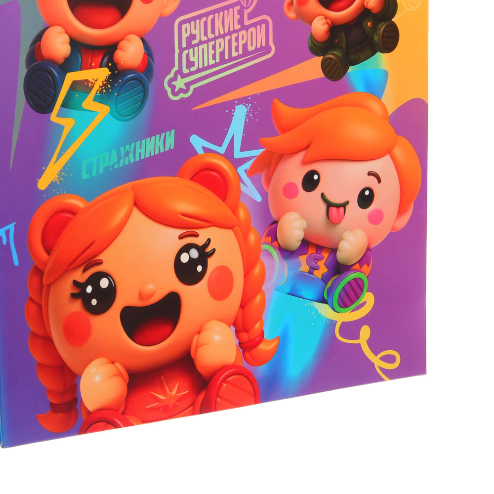 Пакет подарочный бумажный тм BY Русские Супергерои Стражники, 25x35x9 см, 0 +, арт.№ 507-520