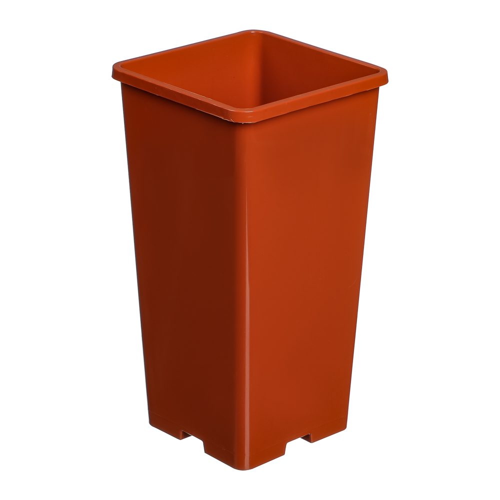 Горшок для рассады 2л, 11х11х21,5см, полипропилен, терракотовый, арт.№ 105-027