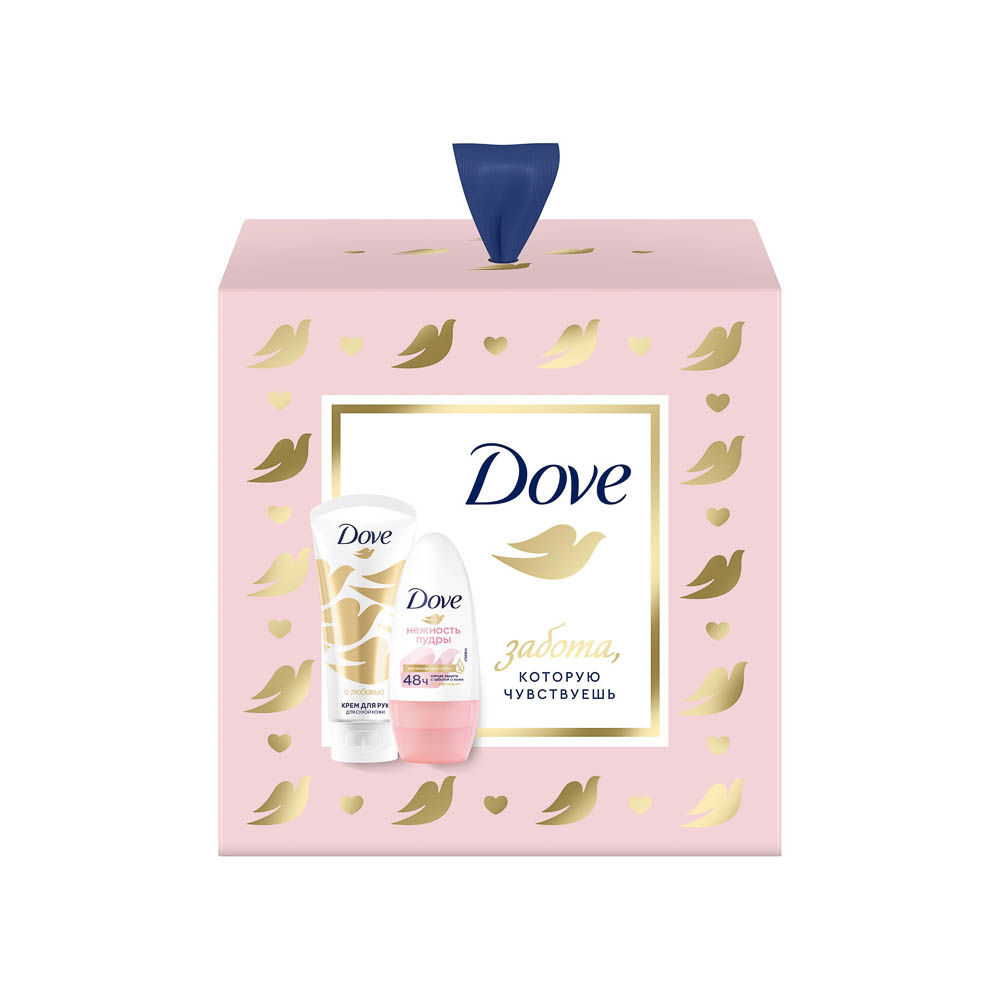 Подарочный набор DOVE С ЛЮБОВЬЮ ДЛЯ ВАС Крем для рук+Дезодорант, 2Х50мл, арт.№ 937-169