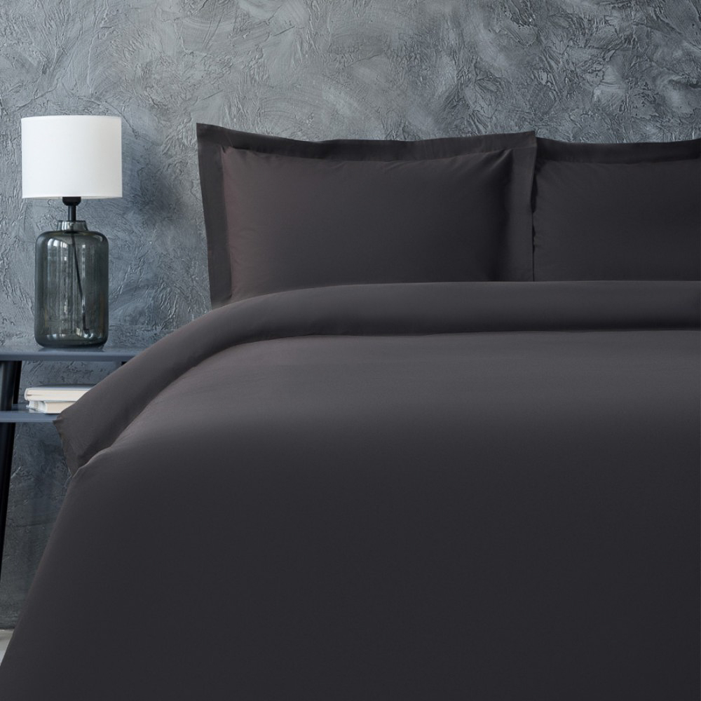 BY COLLECTION Пододеяльник 200х220см, 100% хлопок, графит, арт.№ 432-239