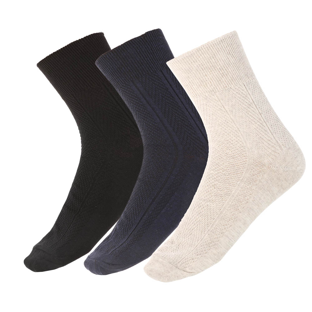 Носки с ослабленной резинкой GALANTE, р. 27, 80% хлопок, 17% полиамид, 3% эластан, цвета в ас-те, арт.№ 019-549