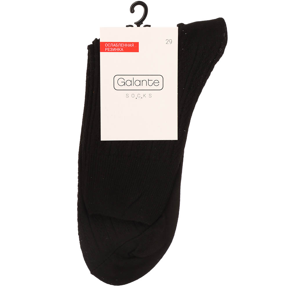 Носки с ослабленной резинкой GALANTE, р. 29, 80% хлопок, 17% полиамид, 3% эластан, цвета в ас-те, арт.№ 019-550