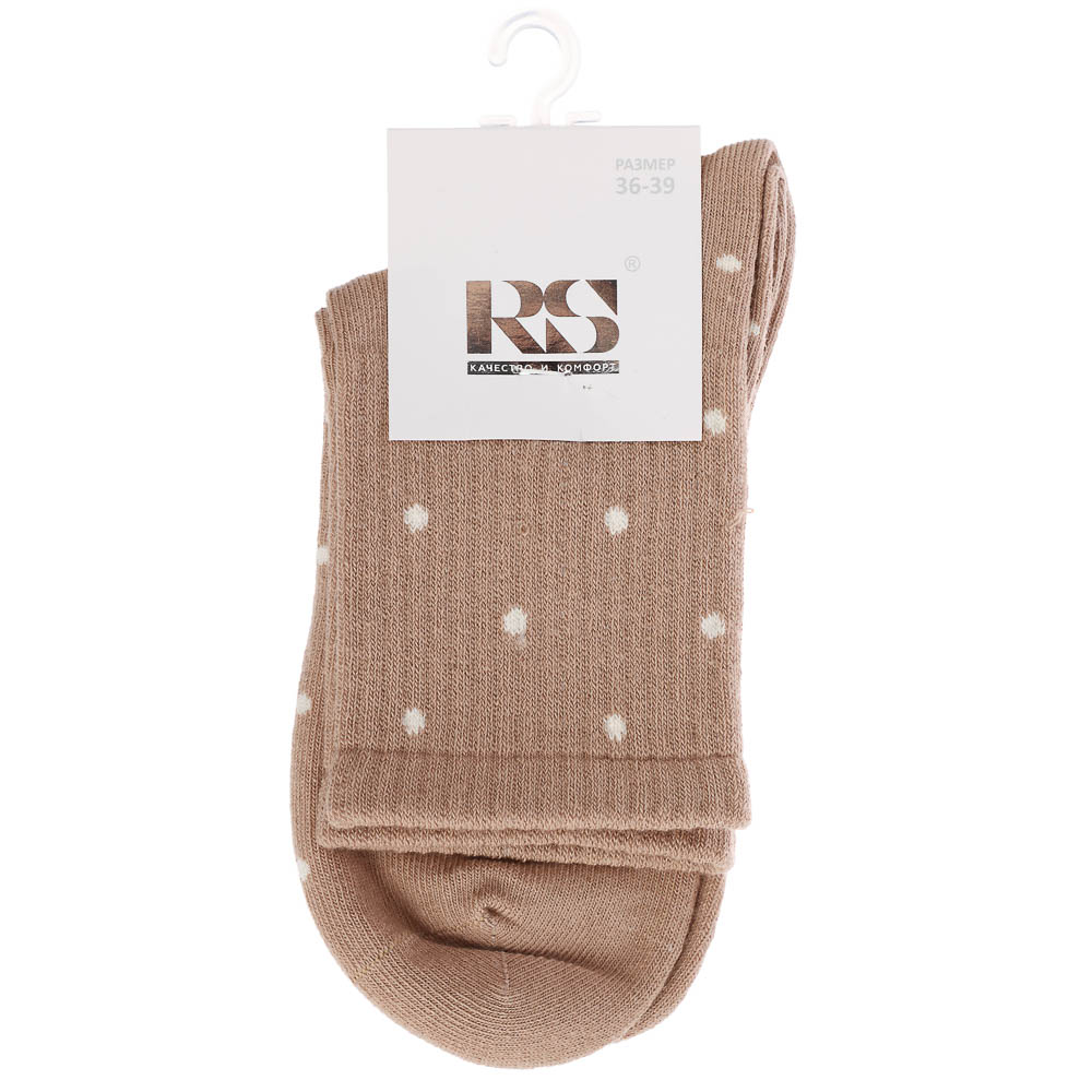 Носки женские классические, 78% хл, 20% спандекс, 2% латекс, р. 36-39, R136, арт.№ 019-508