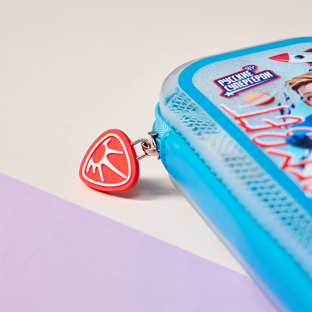 Пенал школьный каркасный, 22х10х4,5 см, 1 отд., откид.планка, сетка, "Пересвет джуниор" BY Русские Супергерои, арт.№ 583-006