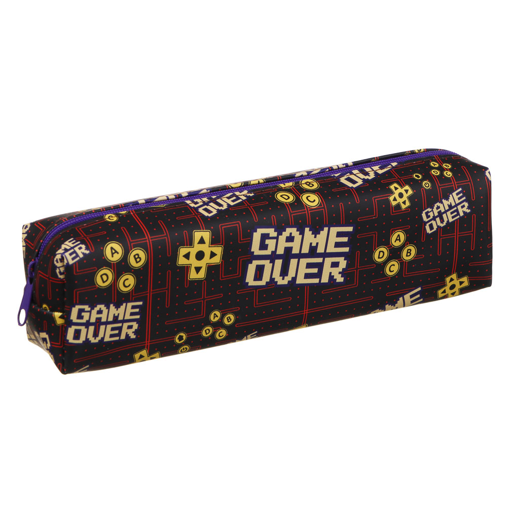 Гейм Овер Пенал прямоугольный 20,5x6x4см, искусственная кожа с печатью, арт.№ 238-003