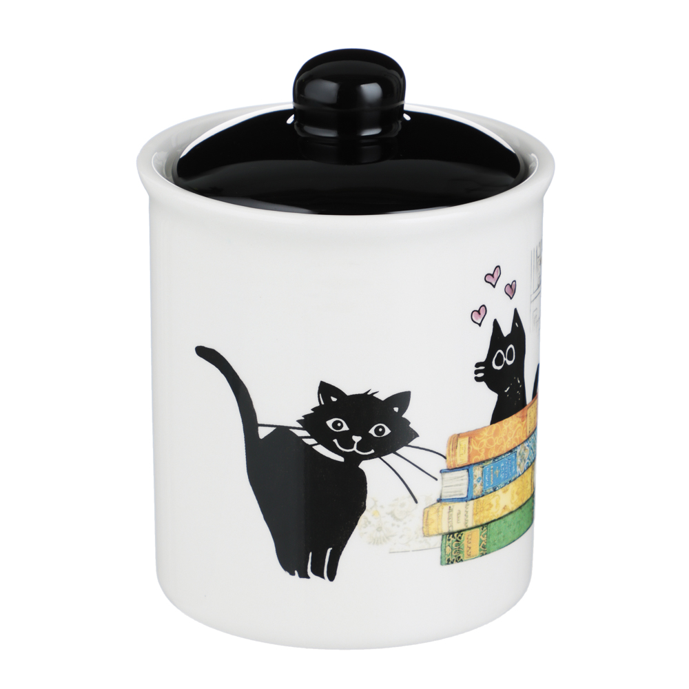 MILLIMI Котейка Банка для хранения, 550мл, 10х13см, керамика, арт.№ 824-109