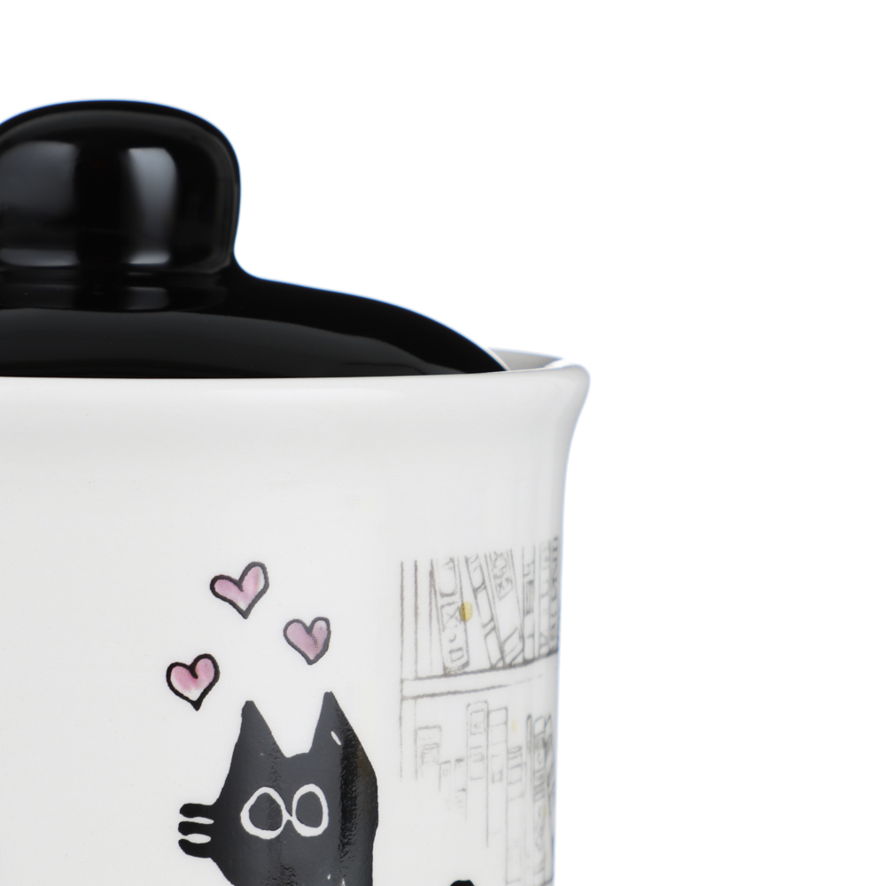 MILLIMI Котейка Банка для хранения, 550мл, 10х13см, керамика, арт.№ 824-109