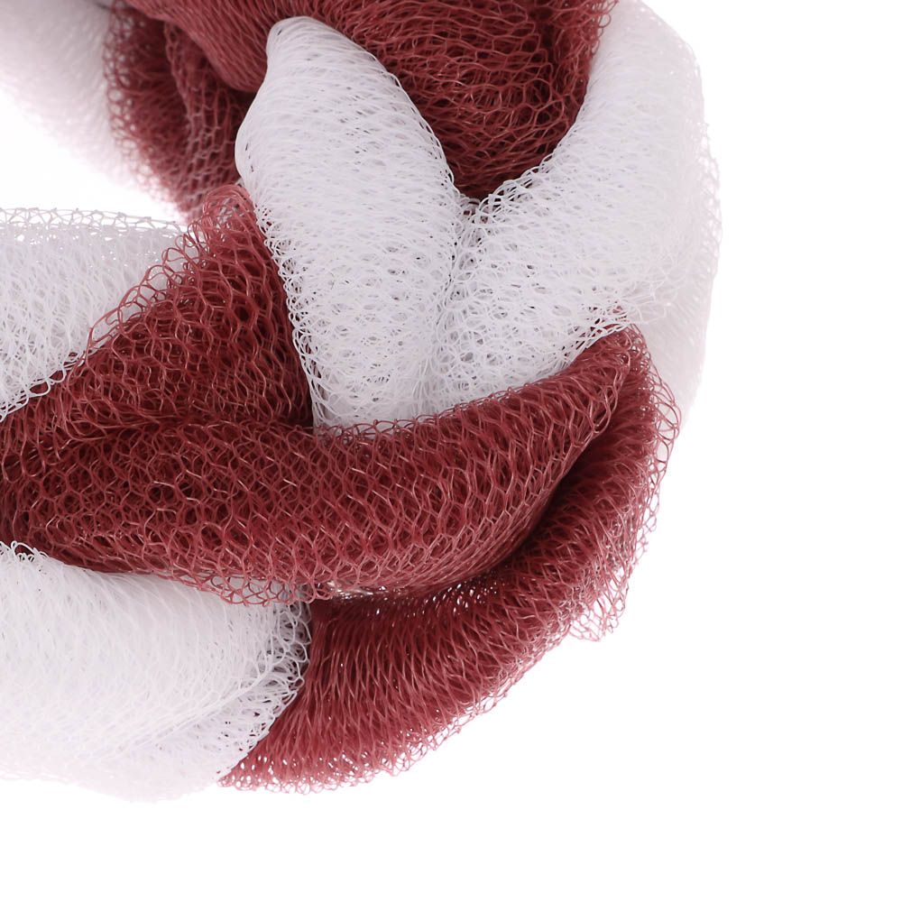 Мочалка косичка тм ЮL банная, полиэтилен, 70гр, 4-6 цветов, арт.№ 361-014