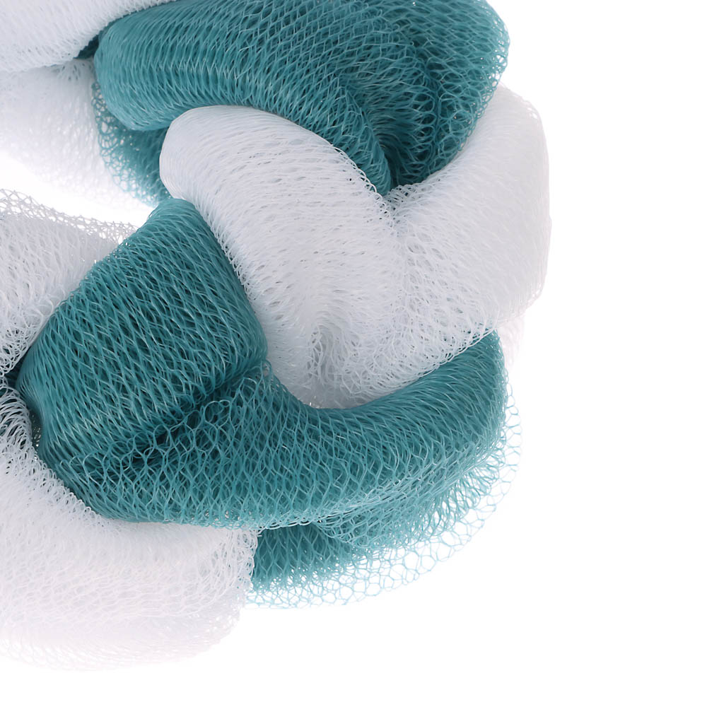 Мочалка косичка тм ЮL банная, полиэтилен, 70гр, 4-6 цветов, арт.№ 361-014