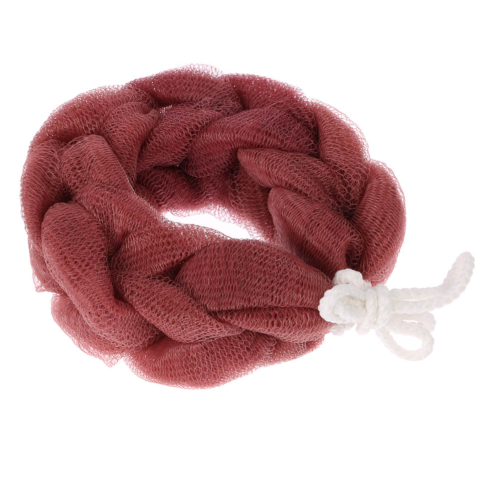 Мочалка косичка тм ЮL банная, полиэтилен, 70гр, 4-6 цветов, арт.№ 361-014