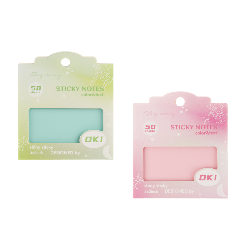 Блок с клеевым краем фигурный "Ничего лишнего" 100 листов, PET, 6 диз., арт.№ 557-135