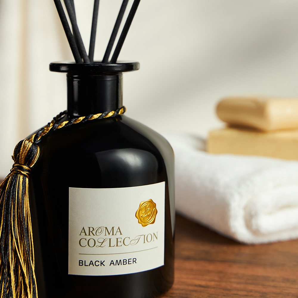 BY Аромадиффузор в декоративном флаконе, 230 мл, аромат (BLACK AMBER), арт.№ 412-145