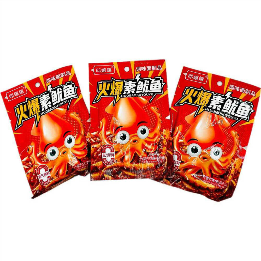 Мясо соевое Qiu Niangniang со вкусом кальмара, 24.4 г., арт.№ 347-567