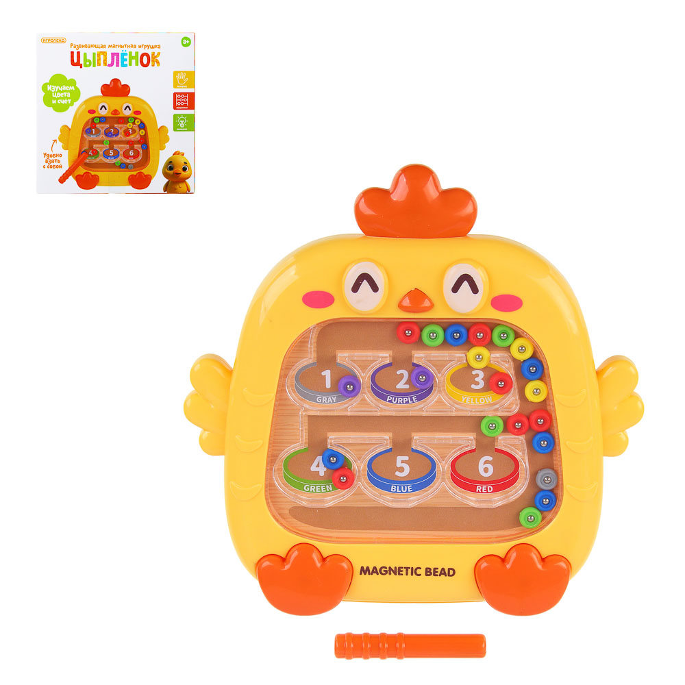 ИГРОЛЕНД Развивающая магнитная игрушка "Цыпленок", 14,3х14х2,8см, 2 дизайна — купить в МПР ИГРОЛЕНД Развивающая магнитная игрушка "Цыпленок", 14,3х14х2,8см, 2 дизайна, арт.№ 262-549