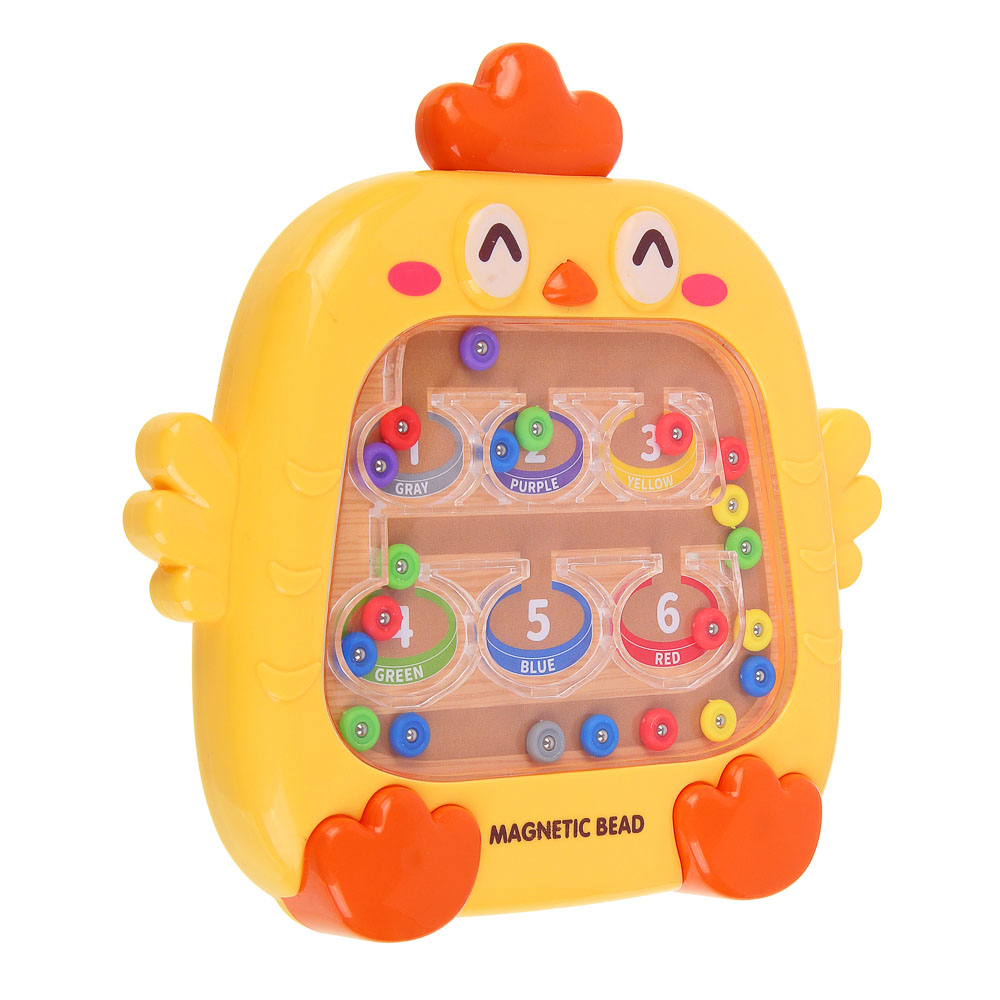 Развивающая магнитная игрушка "Цыпленок", ИГРОЛЕНД, ABS, арт.№ 262-549