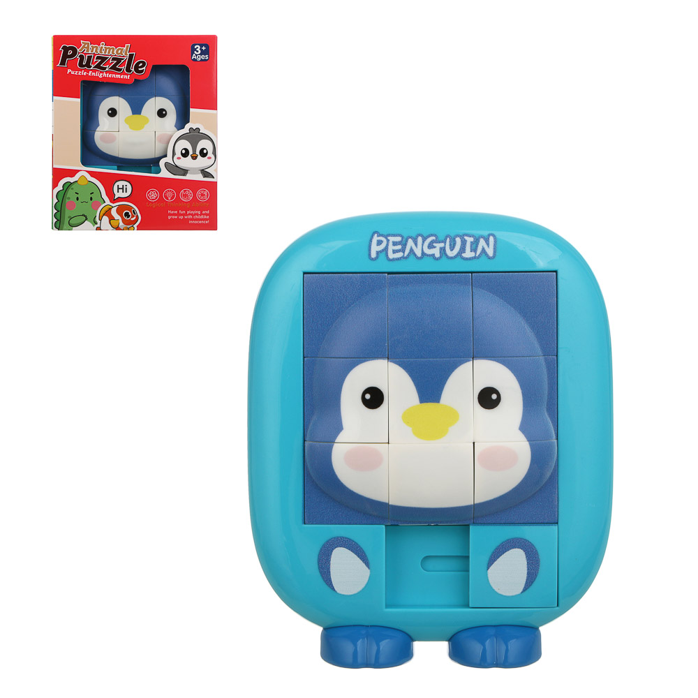 Пазл-пятнашки объёмный для малышей, ABS, 10,8х3,2х13,2см, арт.№ 214-099