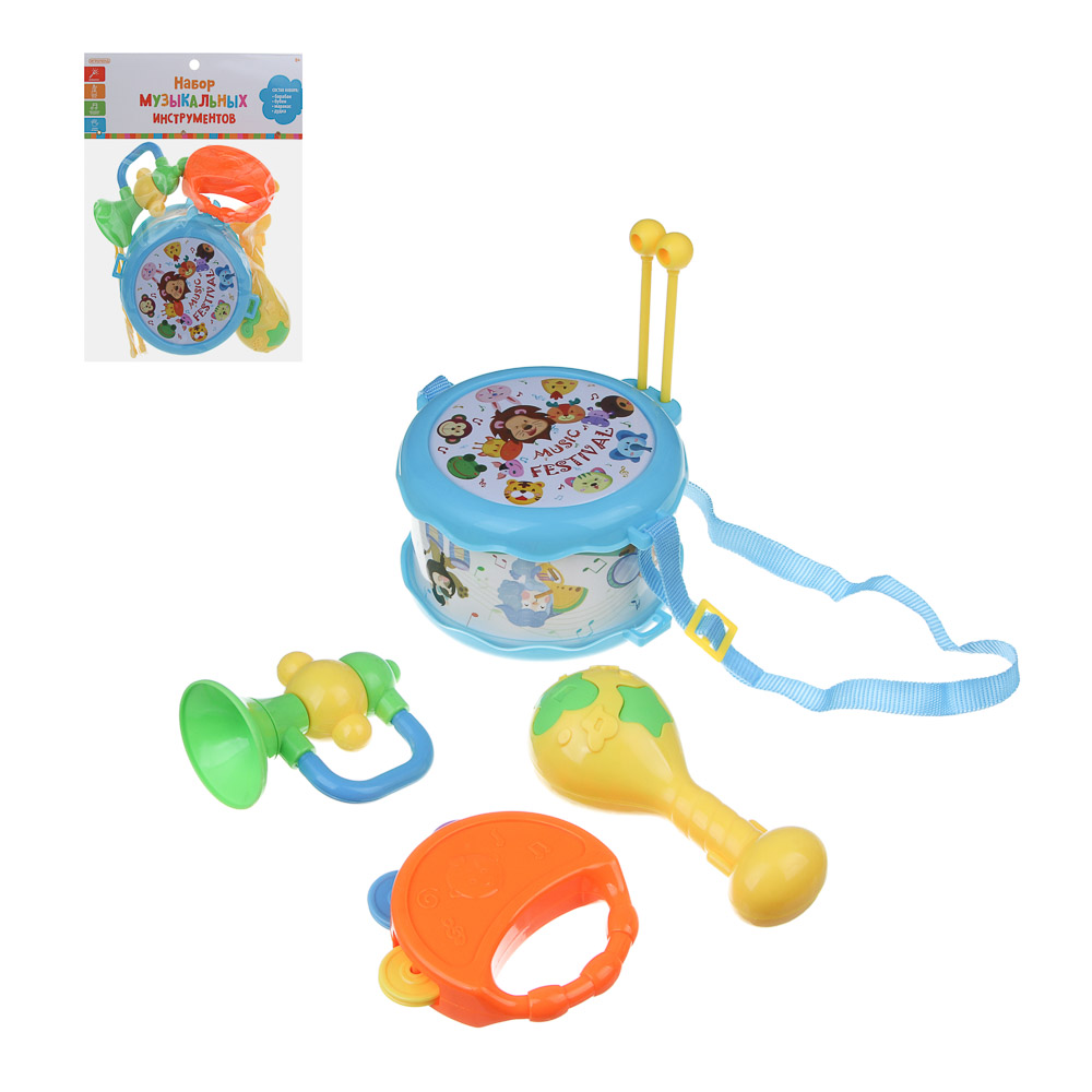 ИГРОЛЕНД Набор музыкальных инструментов, ABS, PP, 24х31х10см, арт.№ 889-093